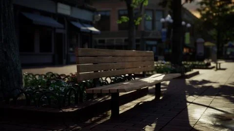 Small town with empty streets Stock Illustration