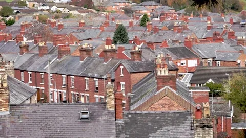 Small town establishing shot Stock Footage 144785145