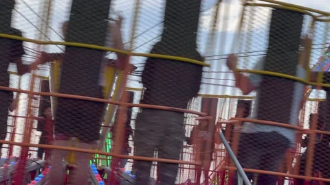 Small Town Fair Retro Rides Stock Footage 239086370