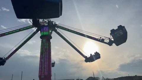 Small Town Fair Retro Rides Video stock 239086808