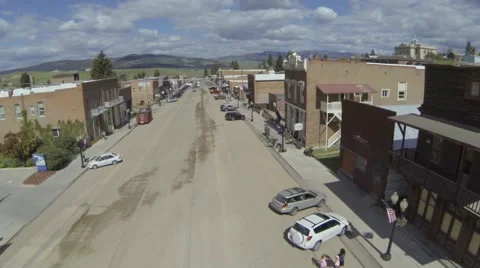 Small town flight raw 1 Stock Footage 51365575