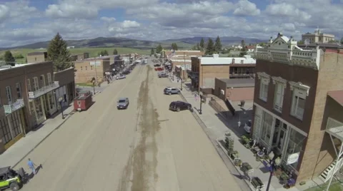 Small town flight raw 2 Stock Footage 51365590