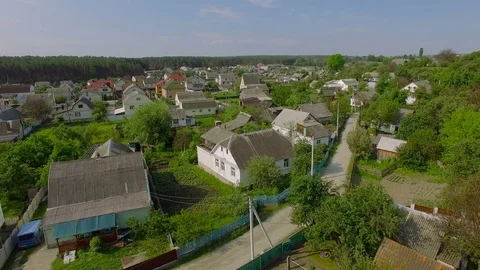 Small town forward, looking at daily life Stock Footage 76223337