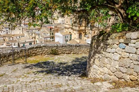 Small town high view Stock Photos