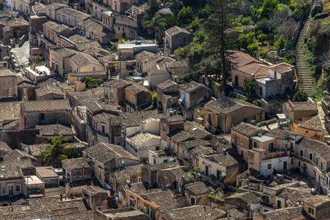 Small town high view Stock Photos