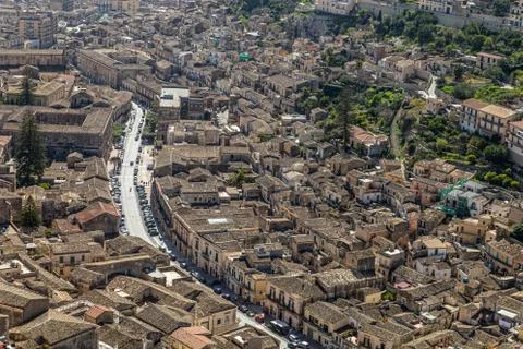 Small town high view Stock Photos