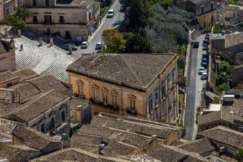 Small town high view Stock Photos