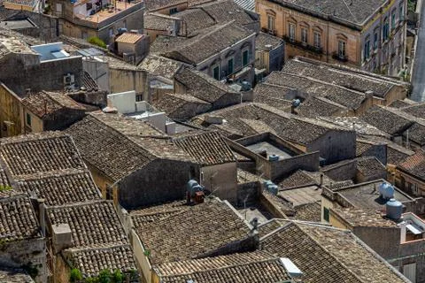 Small town high view Stock Photos