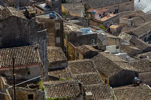 Small town high view Foto stock
