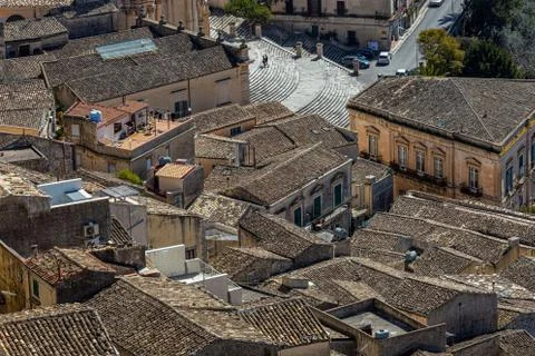 Small town high view Stock Photos