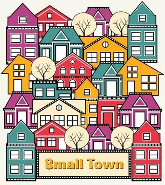 A small town Stock Illustration
