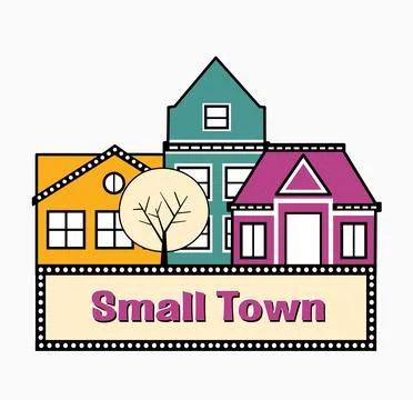 A small town Stock Illustration