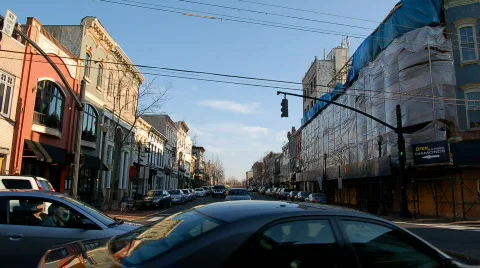 Small Town Intersection Stock Footage 377227