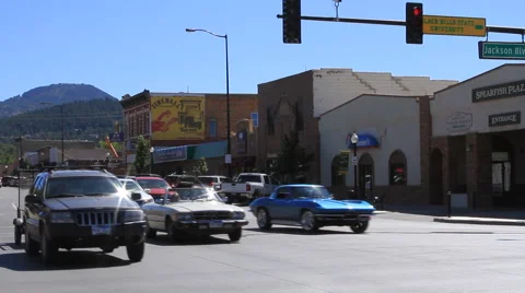 Small town intersection Stock Footage 42448141