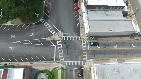 Small  Town Intersection Stock Footage 66549118