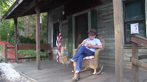 Small town knife wielding man Stock Footage 24845071