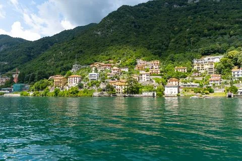Small town in Lake Como Stock Photos