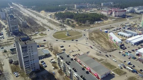 Small Town Landmark Stock Footage 74428801