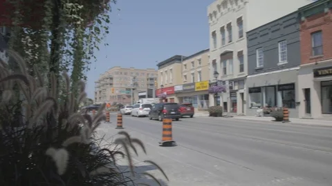 Small Town Main Street Stock Footage 99373778