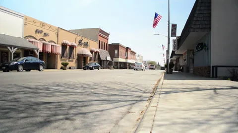 Small Town Main Street USA Video stock 38677697