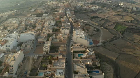 Small Town in Mediterranean Developing Country with no traffic during Video stock 141441449