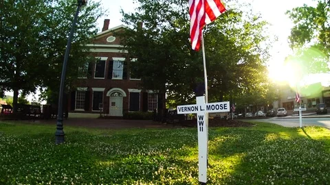 Small Town Memorial Crosses Stock Footage 69775708