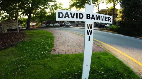 Small Town Memorial Crosses Stock Footage 69776079