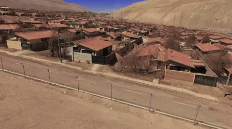 The small town in the middle of the desert Stock Footage 65326419