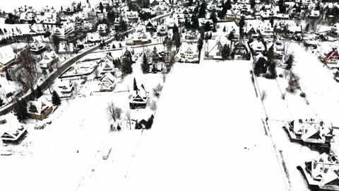 Small town in the mountains Stock Footage 260078576