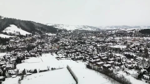 Small town in the mountains Stock Footage 260081242