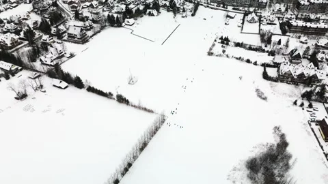 Small town in the mountains Stock Footage 260083387