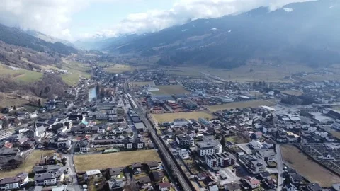A small town in the mountains Stock Footage 274675859