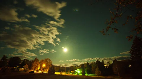 Small town night timelapse Video stock 37727466