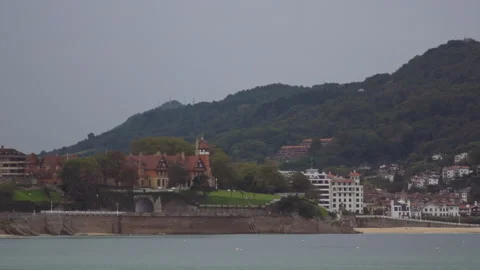 A small town on the ocean coast Stock Footage 159306323