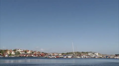 A small town by the ocean Stock-Footage 11287706