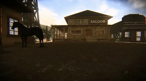 Small town of the Old West Stock Footage 25296548