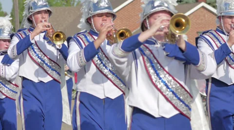 Small town Parade 3 Video stock 27546328