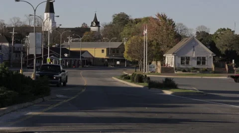 Small Town Road Stock Footage 57248496