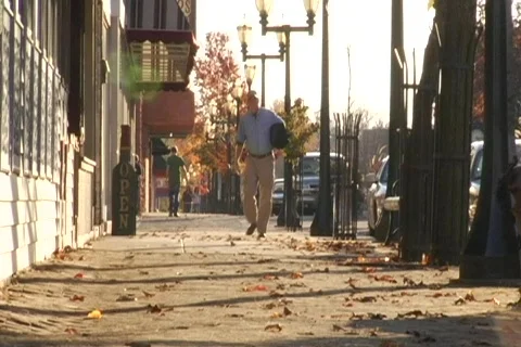 Small Town Sidewalk 01 스톡 동영상 294237