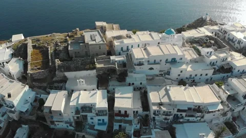 Small town on the Sifnos Stock Footage 130538782