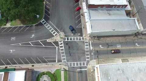 Small  Town Square Stock Footage 66549215
