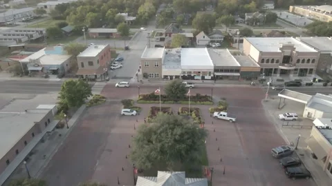 Small Town Square Stock Footage 165905237