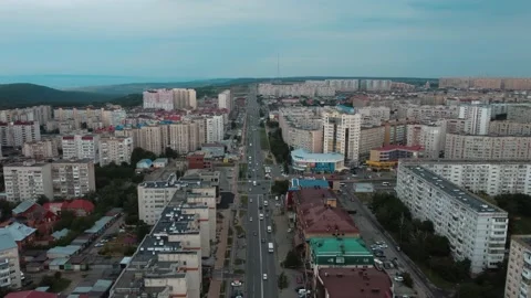 Small town of Stavropol from a height Stock Footage 165367660
