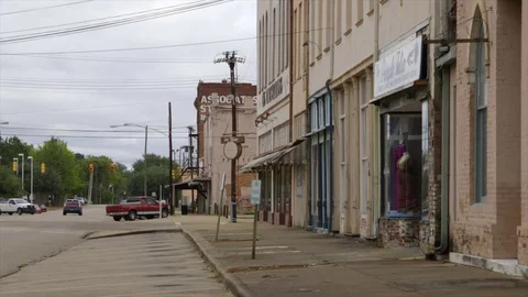 Small town store fronts in Selma, Alabama Stock Footage 77143342