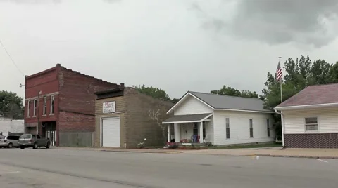 Small Town Storm Stock Footage 51362380