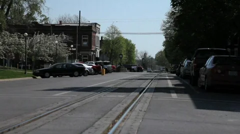 Small town street 2 Stock Footage 697141