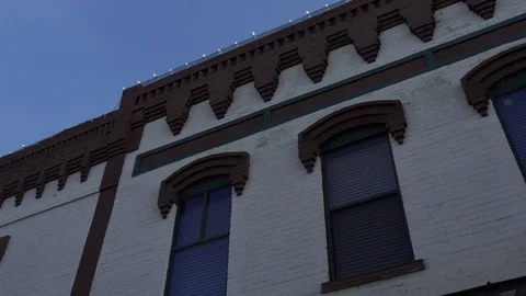 Small Town Streets, Stores and Buildings Stock Footage 87479419
