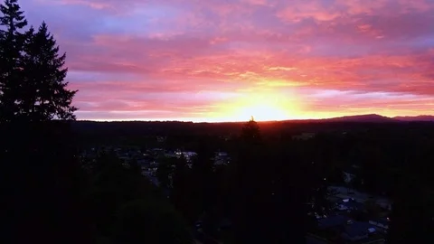 Small Town Sunset Video stock 116363128
