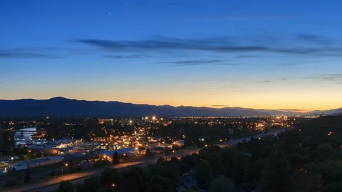 Small Town Sunset Time-Lapse Stock Footage