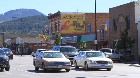 Small town traffic Stock-Footage 42446129